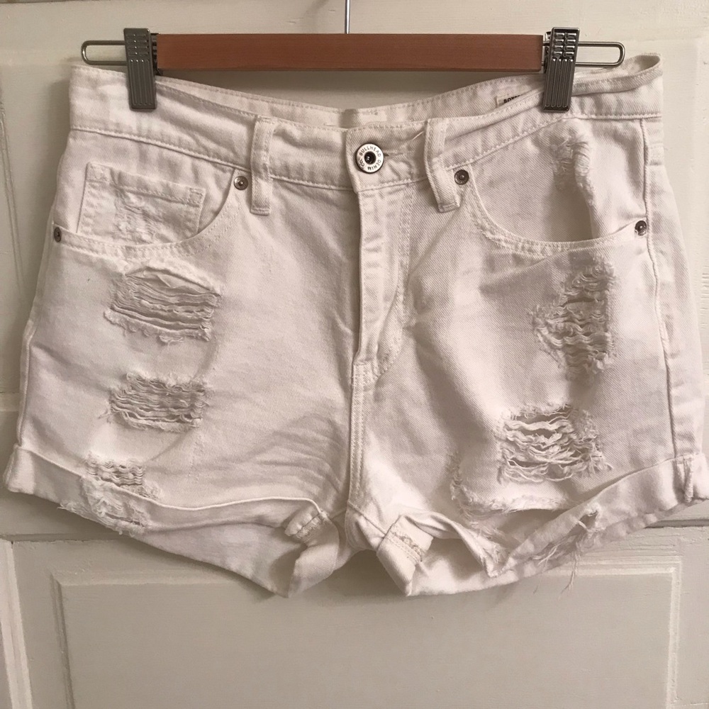 Bullhead Pacsun White high wasted Jean Shorts